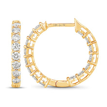 Load image into Gallery viewer, 2.04 Carat Genuine Lab Grown Diamond 14K Yellow Gold Earrings