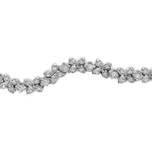 Load image into Gallery viewer, .925 Sterling Silver 1/4 Cttw Diamond Marquise Shaped Link 4"-10" Adjustable Bolo Bracelet (I-J Color, I1-I2 Clarity)
