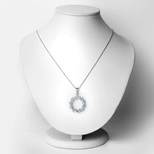 Load image into Gallery viewer, 1.30 Carat Genuine Swiss Blue Topaz and White Topaz .925 Sterling Silver Pendant