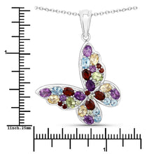 Load image into Gallery viewer, 3.80 Carat Genuine Multi Stones .925 Sterling Silver Pendant