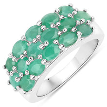 Load image into Gallery viewer, 2.24 Carat Genuine Emerald .925 Sterling Silver Ring