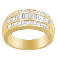 Load image into Gallery viewer, 14K Yellow Gold 1ct. TDW Princess and Baguette-Cut Diamond Ring(H-I, SI1-SI2)