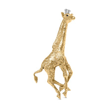将图片加载到图库查看器,18K Yellow Gold Diamond Accent and Blue Sapphire Giraffe Pin Brooch (G-H Color, VS2-SI1 Clarity)