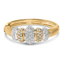 Load image into Gallery viewer, 18K Gold 6.00 Cttw Diamond Graduating Dome Bangle Bracelet (G-H Color, VS2-SI1 Clarity)