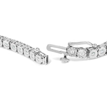 Load image into Gallery viewer, 10K White Gold 1/2 Cttw Real Diamond Illusion-Set Miracle Plate Tennis Bracelet (I-J Color, SI2-I1 Clarity) - Size 7.5"