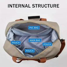 Load image into Gallery viewer, Nylon Duffel Bag for Travel – Large Capacity, Foldable, Shoe Compartment – Men & Women
