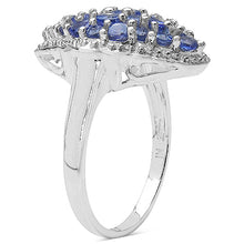Load image into Gallery viewer, 1.25 Carat Genuine Tanzanite .925 Sterling Silver Ring