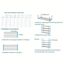 将图片加载到图库查看器,7-Tier Iron Shoe Rack – Space-Saving, Floor-Standing