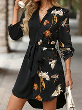 Load image into Gallery viewer, Black Printed Sleeve Mini Dress Elegant & Stylish Dress For Women Special Occasion Dress