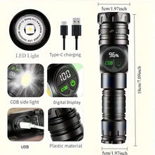 将图片加载到图库查看器,Rechargeable LED Flashlight with 5 Modes & Magnetic Base – Gift Box