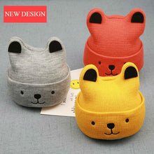 将图片加载到图库查看器,Modern New Baby 3D Cartoon Hat Spring Autumn Baby Hat for Boys and Girls Knitted Cap In Modern Cat Style For Baby