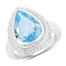 将图片加载到图库查看器,5.30 Carat Genuine Blue Topaz .925 Sterling Silver Ring