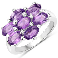 Load image into Gallery viewer, 3.01 Carat Genuine Amethyst .925 Sterling Silver Ring