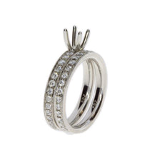 Load image into Gallery viewer, Diamond Semi Mount Engagement Ring 14KT White Gold