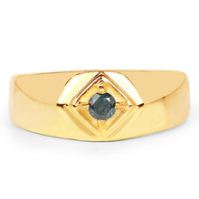 Load image into Gallery viewer, 0.12 Carat Genuine Blue Diamond .925 Sterling Silver Ring
