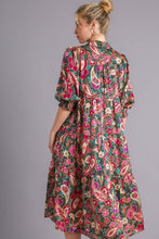 Load image into Gallery viewer, Full Size Printed Satin Midi Dress Plus Size Beautiful Women Dress Unique Design Dress