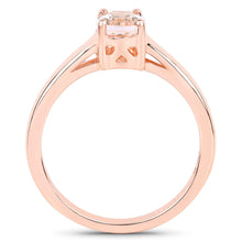 Load image into Gallery viewer, 0.70 Carat Genuine Morganite .925 Sterling Silver Ring