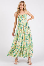 Load image into Gallery viewer, New Summer Floral Smocked Back Ruffled Hem Maxi Cami Dress β Bohemian Elegance, Feminine, Flowy, Comfortable, Effortlessly Chic