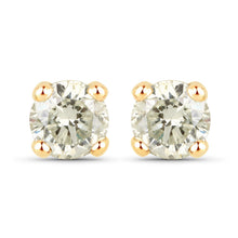 Load image into Gallery viewer, 0.86 Carat Genuine LB Diamond 14K Yellow Gold Earrings