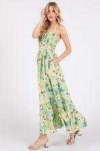 Load image into Gallery viewer, New Summer Floral Smocked Back Ruffled Hem Maxi Cami Dress β Bohemian Elegance, Feminine, Flowy, Comfortable, Effortlessly Chic