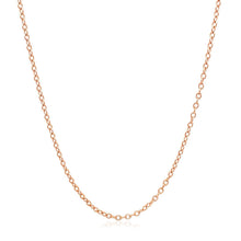 Load image into Gallery viewer, 18k Rose Gold Round Oval Link Chain 1.5mm