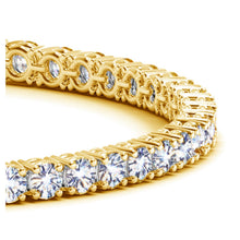 Load image into Gallery viewer, Lab Grown Round Diamond Tennis Bracelet in 14k Yellow Gold (10 cctw F/G VS2/SI1)