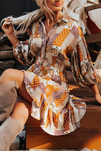 Load image into Gallery viewer, Unique Colorful Mini Shirt Dress Vibrant & Trendy Casual Wear Party Dress