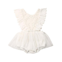 将图片加载到图库查看器,Modern Newborn Baby Girl Flower Lace Romper Bodysuit Jumpsuit Tutu Dress Outfit Clothes Made for Little Prinsess girls between 0-24Months