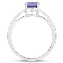 Load image into Gallery viewer, 0.95 Carat Genuine Tanzanite .925 Sterling Silver Ring