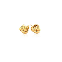 将图片加载到图库查看器,10k Yellow Gold Love Knot Stud Earrings