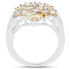 Load image into Gallery viewer, 3.54 Carat Genuine Citrine and White Topaz .925 Sterling Silver Ring