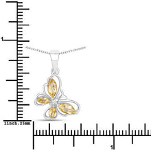 Load image into Gallery viewer, 0.62 Carat Genuine Citrine .925 Sterling Silver Pendant