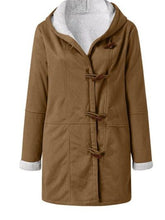 Load image into Gallery viewer, Full Size Pocketed Long Sleeve Hooded Toggle Jacket – Stylish & Functional Outerwear for Women