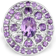 Load image into Gallery viewer, 2.67 Carat Genuine Amethyst .925 Sterling Silver Ring