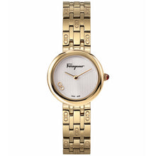 将图片加载到图库查看器,Salvatore Ferragamo Women's Gold Steel Silver Dial
