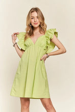 Load image into Gallery viewer, Smocked Back Ruffled Cap Sleeve Babydoll Dress For Summer โ Feminine, Flattering, Comfortable, Playful Charm