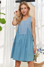 Load image into Gallery viewer, New Summer Decorative Button Sleeveless Babydoll Dress For Women β Flowy & Feminine, Trendy, Stylish, Fashionable, Summer Dress