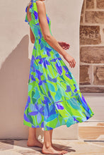 将图片加载到图库查看器,Long Floral Tie-Shoulder Smocked Midi Dress Perfect For Vacation & Summer Days