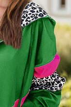将图片加载到图库查看器,Colorful Women's Leopard Print Zip-Up Hooded Jacket Trendy Long Sleeve Outerwear with Pockets