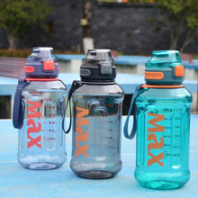 将图片加载到图库查看器,1.2 Liter Large Capacity Sport Water Bottle with Rope Durable Portable Gym Fitness Outdoor Drinking Plastic Bottles Eco-Friendly Plastic Cup Men's high Temperature Resistant Large Capacity Outdoor Portable Water Bottle Sports Fitness Water Bottle
