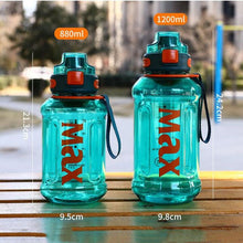 将图片加载到图库查看器,1.2 Liter Large Capacity Sport Water Bottle with Rope Durable Portable Gym Fitness Outdoor Drinking Plastic Bottles Eco-Friendly Plastic Cup Men's high Temperature Resistant Large Capacity Outdoor Portable Water Bottle Sports Fitness Water Bottle