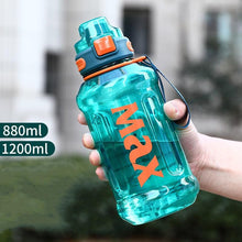 将图片加载到图库查看器,1.2 Liter Large Capacity Sport Water Bottle with Rope Durable Portable Gym Fitness Outdoor Drinking Plastic Bottles Eco-Friendly Plastic Cup Men's high Temperature Resistant Large Capacity Outdoor Portable Water Bottle Sports Fitness Water Bottle