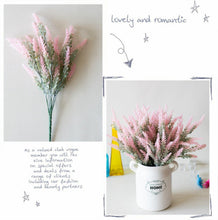 Load image into Gallery viewer, 1 Bundle Artificial Lavender Fake Flowers Wedding Bouquet Home Kitchen Office Table Centerpieces Arrangements Decor