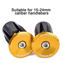 Load image into Gallery viewer, 1 Pair Road Folding Bike Handlebar Grip Ends Cap Racing Cycling Handle Bar Plugs Outdoor Cycling Aluminum Bike Handlebar End Plugs Expanding Locking Bar End Caps For Road Bike Mountain Bike