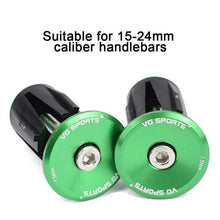 Load image into Gallery viewer, 1 Pair Road Folding Bike Handlebar Grip Ends Cap Racing Cycling Handle Bar Plugs Outdoor Cycling Aluminum Bike Handlebar End Plugs Expanding Locking Bar End Caps For Road Bike Mountain Bike