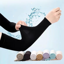 将图片加载到图库查看器,1 Pair Unisex Cool Cycling Sleeve Sport Cooling Arm Sleeves Anti-sunburn Sunscreen UV Sports Fitness Sun Protection Arm Women Sleeves Cooling Arms Men Sports Safety Sleeves Long Soft Tennis Arm Cover