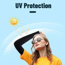将图片加载到图库查看器,1 Pair Unisex Cool Cycling Sleeve Sport Cooling Arm Sleeves Anti-sunburn Sunscreen UV Sports Fitness Sun Protection Arm Women Sleeves Cooling Arms Men Sports Safety Sleeves Long Soft Tennis Arm Cover