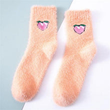 将图片加载到图库查看器,1 pairs Thermal Fluffy Socks Autumn-Winter New Year Socks New Fashion Warm Avocado Cherry Eggplant Socks Warm Ankle Socks Winter Socks For Men And Women