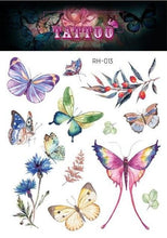 Load image into Gallery viewer, 1 Pc Butterfly 3D Temporary Tattoo 52 Style Waterproof Butterfly Tattoos Stickers Temporary Colorful Design For Womens