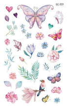 Load image into Gallery viewer, 1 Pc Butterfly 3D Temporary Tattoo 52 Style Waterproof Butterfly Tattoos Stickers Temporary Colorful Design For Womens